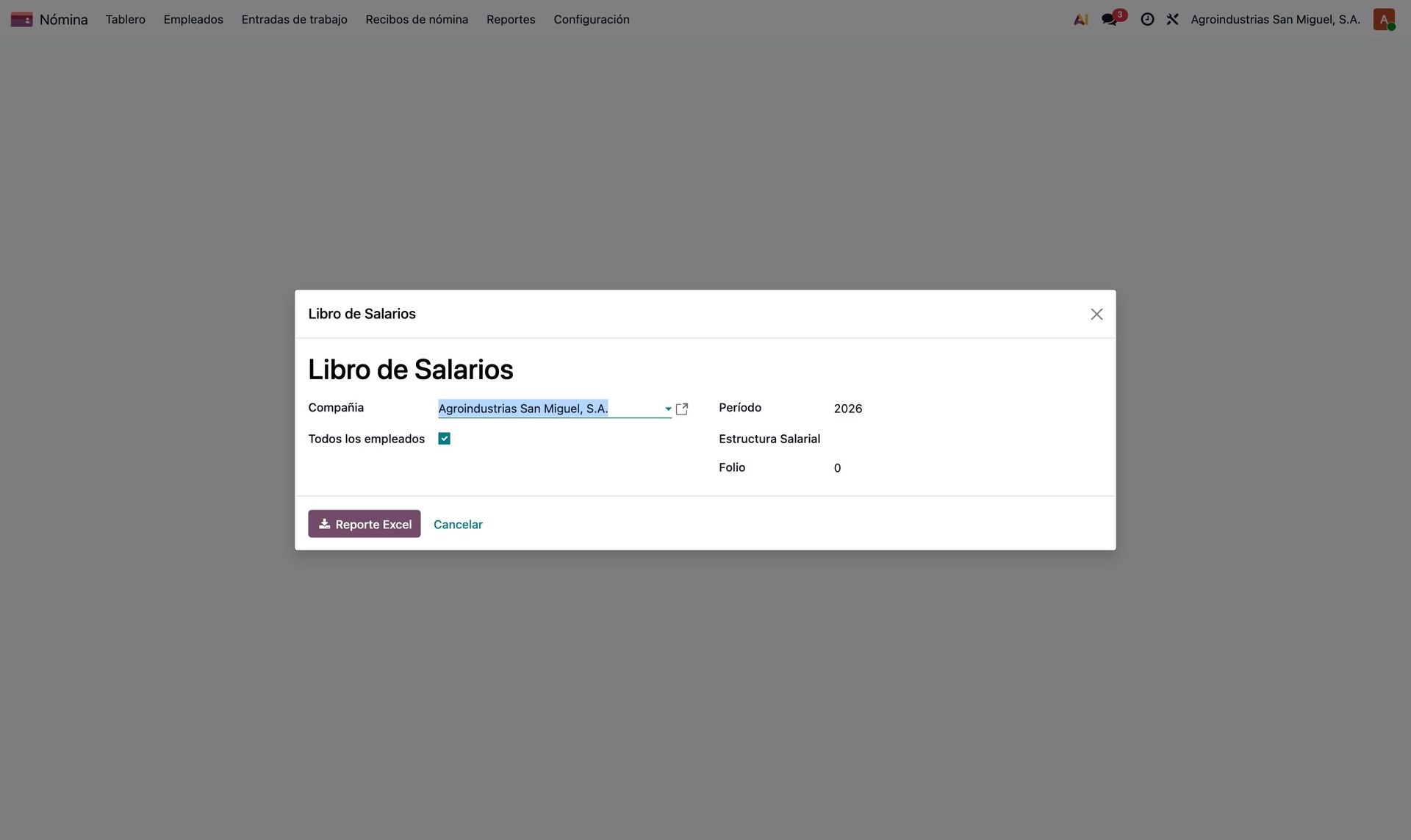 Libro de salarios