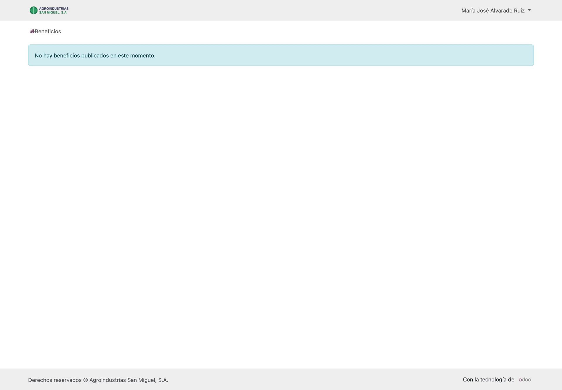 Beneficios en el portal