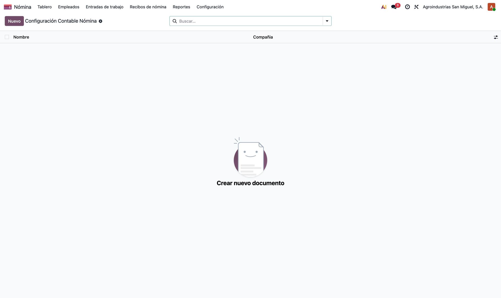 Configuración contable de nómina