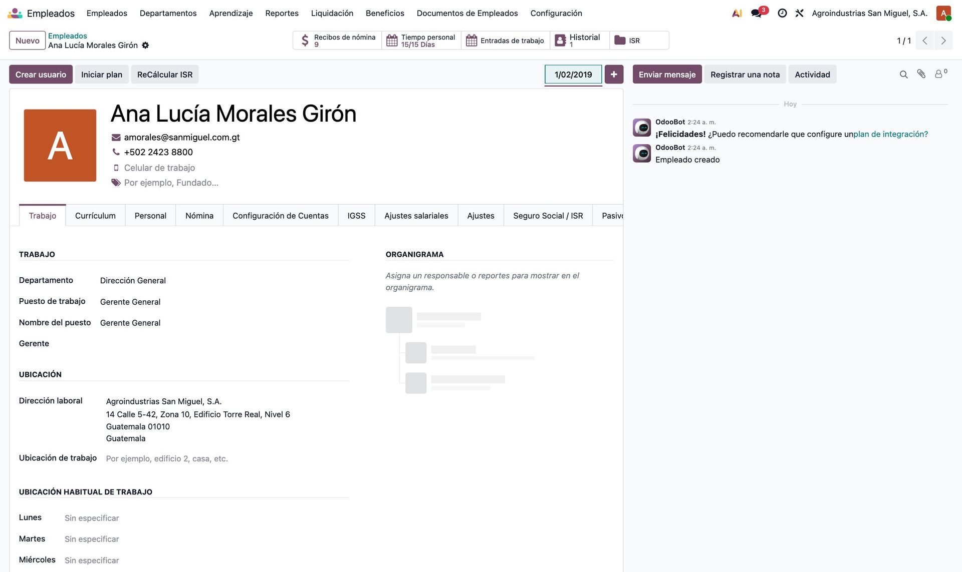 Ficha de empleado