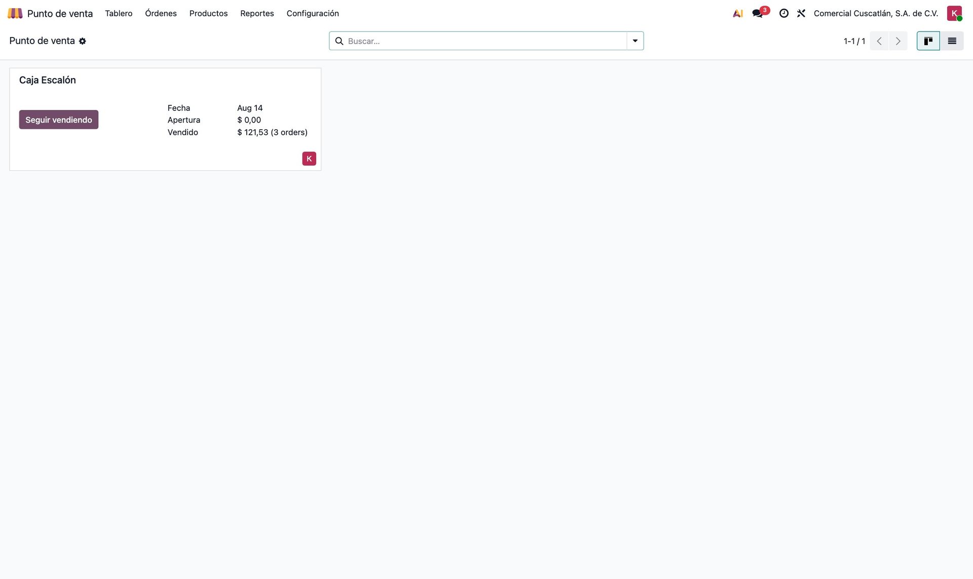 Puntos de venta configurados