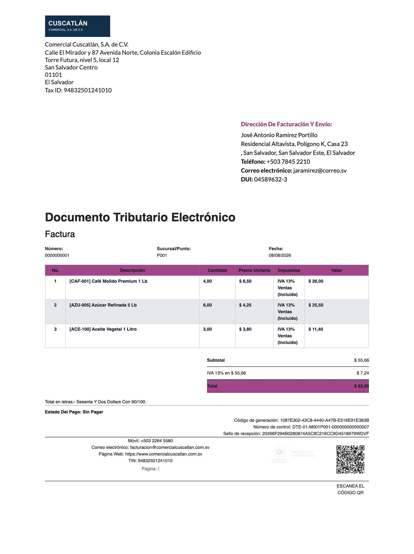 Plantilla Odoo