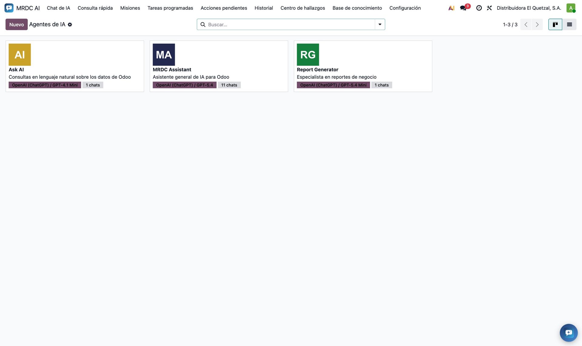 Kanban de agentes de IA
